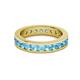 3 - Celina 3.00 mm Round Blue Topaz Eternity Band 