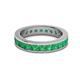 3 - Celina 3.00 mm Round Emerald Eternity Band 