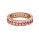3 - Celina 3.00 mm Round Pink Tourmaline Eternity Band 
