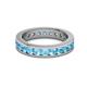 3 - Celina 3.00 mm Round Blue Topaz Eternity Band 