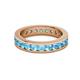3 - Celina 3.00 mm Round Blue Topaz Eternity Band 