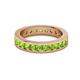 3 - Celina 3.00 mm Round Peridot Eternity Band 