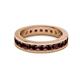 3 - Celina 3.00 mm Round Red Garnet Eternity Band 