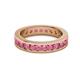 3 - Celina 3.00 mm Round Rhodolite Garnet Eternity Band 