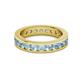 3 - Celina 3.00 mm Round Aquamarine Eternity Band 