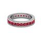 3 - Celina 3.00 mm Round Ruby Eternity Band 