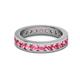 3 - Celina 3.00 mm Round Pink Tourmaline Eternity Band 
