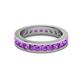 3 - Celina 3.00 mm Round Amethyst Eternity Band 