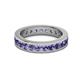 3 - Celina 3.00 mm Round Iolite Eternity Band 