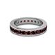 3 - Celina 3.00 mm Round Red Garnet Eternity Band 