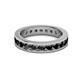 3 - Celina 3.00 mm Round Black Diamond Eternity Band 
