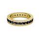 3 - Celina 3.00 mm Round Black Diamond Eternity Band 