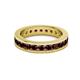 3 - Celina 3.00 mm Round Red Garnet Eternity Band 