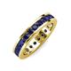 4 - Celina 3.00 mm Round Blue Sapphire Eternity Band 