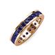 4 - Celina 3.00 mm Round Blue Sapphire Eternity Band 