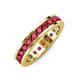 4 - Celina 3.00 mm Round Ruby Eternity Band 