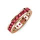 4 - Celina 3.00 mm Round Ruby Eternity Band 
