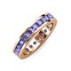 4 - Celina 3.00 mm Round Tanzanite Eternity Band 