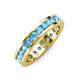 4 - Celina 3.00 mm Round Blue Topaz Eternity Band 