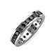 4 - Celina 3.00 mm Round Black Diamond Eternity Band 