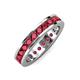 4 - Celina 3.00 mm Round Ruby Eternity Band 