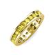 4 - Celina 3.00 mm Round Yellow Sapphire Eternity Band 