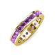 4 - Celina 3.00 mm Round Amethyst Eternity Band 