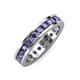 4 - Celina 3.00 mm Round Iolite Eternity Band 