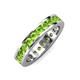 4 - Celina 3.00 mm Round Peridot Eternity Band 