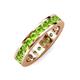 4 - Celina 3.00 mm Round Peridot Eternity Band 