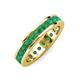 4 - Celina 3.00 mm Round Emerald Eternity Band 