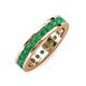 4 - Celina 3.00 mm Round Emerald Eternity Band 