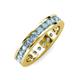 4 - Celina 3.00 mm Round Aquamarine Eternity Band 