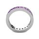 5 - Celina 3.00 mm Round Amethyst Eternity Band 
