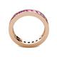 5 - Celina 3.00 mm Round Pink Sapphire Eternity Band 