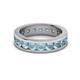 3 - Celina 3.40 mm Round Aquamarine Eternity Band 