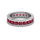 3 - Celina 3.40 mm Round Ruby Eternity Band 