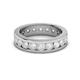 3 - Celina 3.40 mm Round White Sapphire Eternity Band 