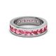 3 - Celina 3.40 mm Round Pink Tourmaline Eternity Band 