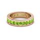 3 - Celina 3.40 mm Round Peridot Eternity Band 