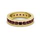 3 - Celina 3.40 mm Round Red Garnet Eternity Band 