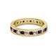 2 - Celina 2.70 mm Round Red Garnet and Diamond Eternity Band 