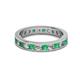 2 - Celina 2.70 mm Round Emerald and Diamond Eternity Band 
