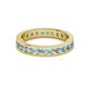 2 - Celina 2.70 mm Round Aquamarine and Diamond Eternity Band 