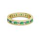 2 - Celina 2.70 mm Round Emerald and Diamond Eternity Band 