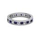 2 - Celina 2.70 mm Round Blue Sapphire and Diamond Eternity Band 