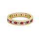 2 - Celina 2.70 mm Round Ruby and Diamond Eternity Band 