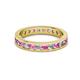2 - Celina 2.70 mm Round Pink Sapphire and Diamond Eternity Band 