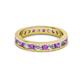 2 - Celina 2.70 mm Round Amethyst and Diamond Eternity Band 