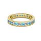 2 - Celina 2.70 mm Round Blue Topaz and Diamond Eternity Band 